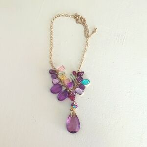 Elegant Purple and Gold Necklace